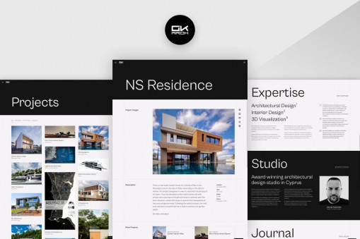 A preview image of GK Architects website.